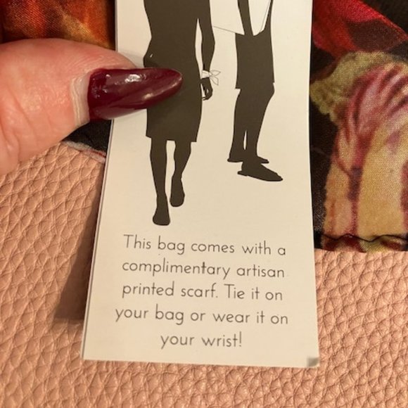 NWT! ELLIOTT LUCCA -Vegan Leather Woven Tote -"Blush Woven"-13"Hx20"Wx8"D +SCARF - Picture 10 of 16